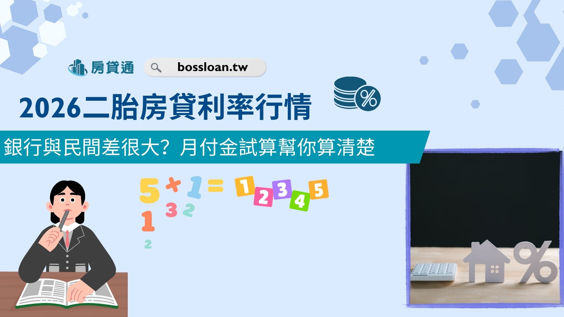 2026二胎房貸利率行情│銀行與民間差很大？月付金試算幫你算清楚