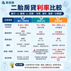 二胎房貸利率比較