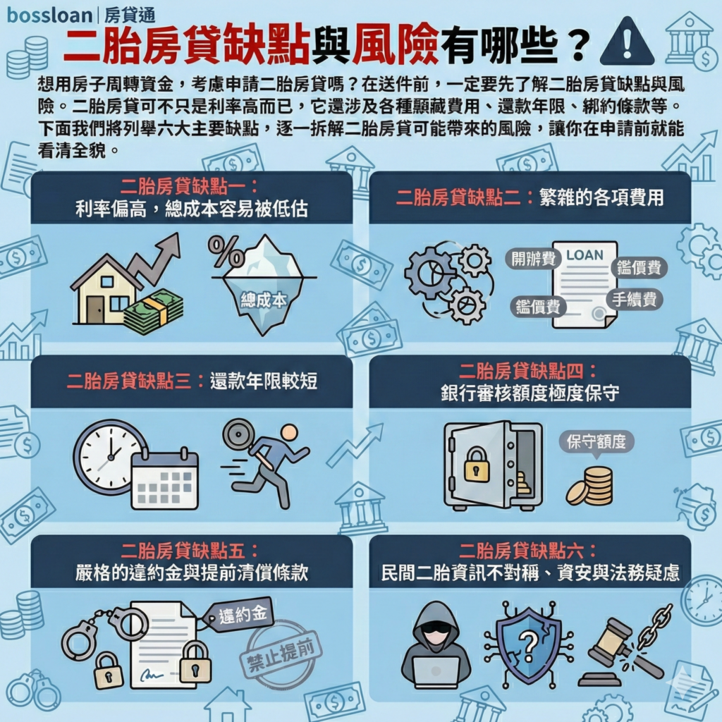 二胎房貸缺點與風險